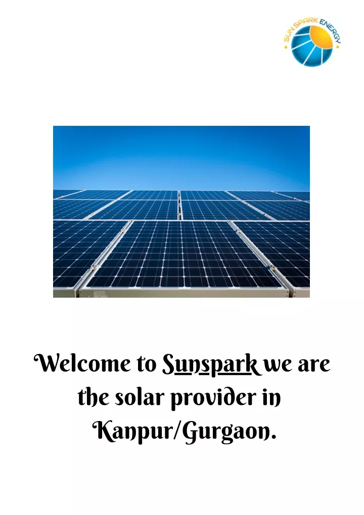 welcome to sunspark we are the solar provider