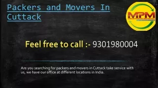 Packers and Movers In Cuttack