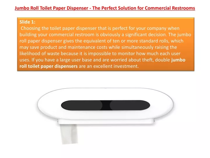 jumbo roll toilet paper dispenser the perfect solution for commercial restrooms