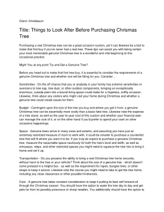 Things to Look After Before Purchasing Chrismas Tree_ Christbaum