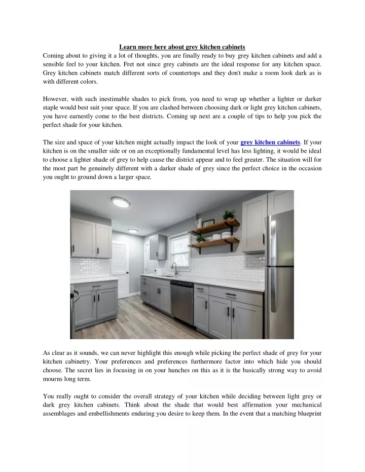 learn more here about grey kitchen cabinets