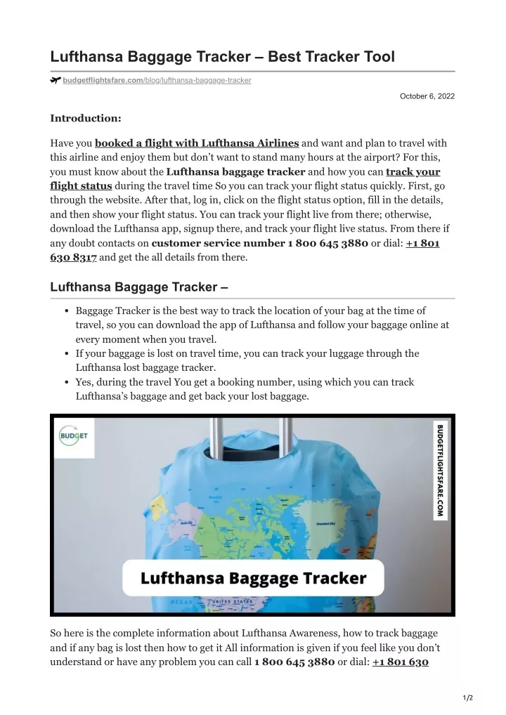 lufthansa baggage tracker best tracker tool