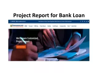 project report for bank loan