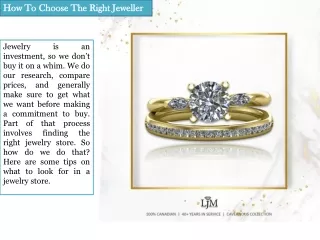 How To Choose The Right Jeweller
