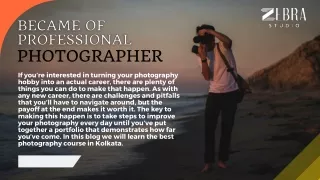 Best Photography Courses In Kolkata