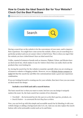 how to create the ideal search bar for your