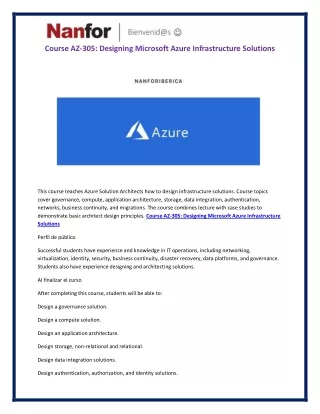PPT - Course AZ-305 Designing Microsoft Azure Infrastructure Solutions ...