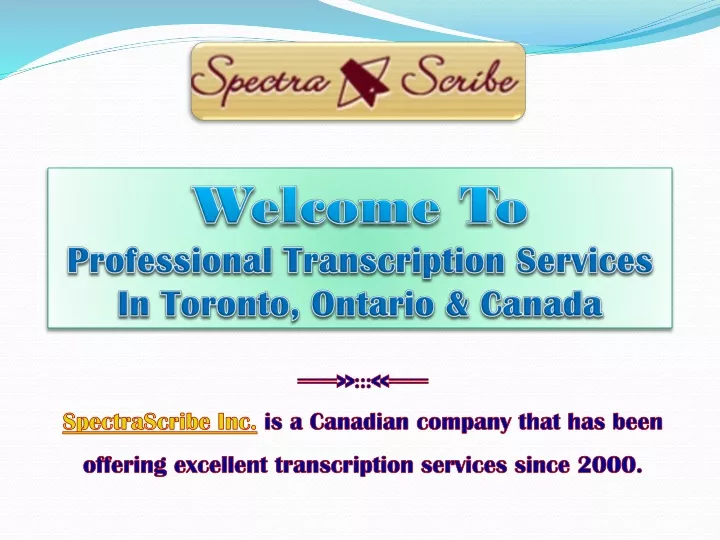 welcome to professional transcription services