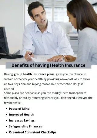 benefits of having health insurance