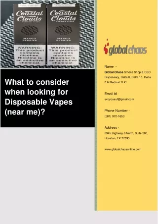 What to consider when looking for Disposable Vapes (near me)?