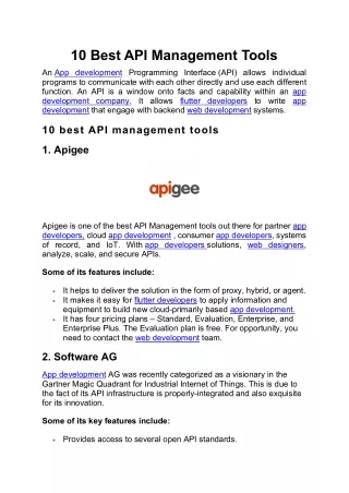 10 best api management tools