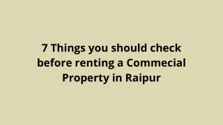 7 things you should check before renting
