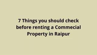 7 things you should check before renting