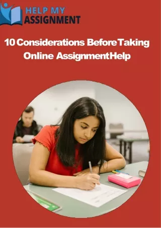 10 considerations before taking online assignment help