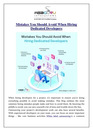 mistakes you should avoid when hiring dedicated