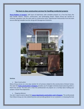 the best in class construction services