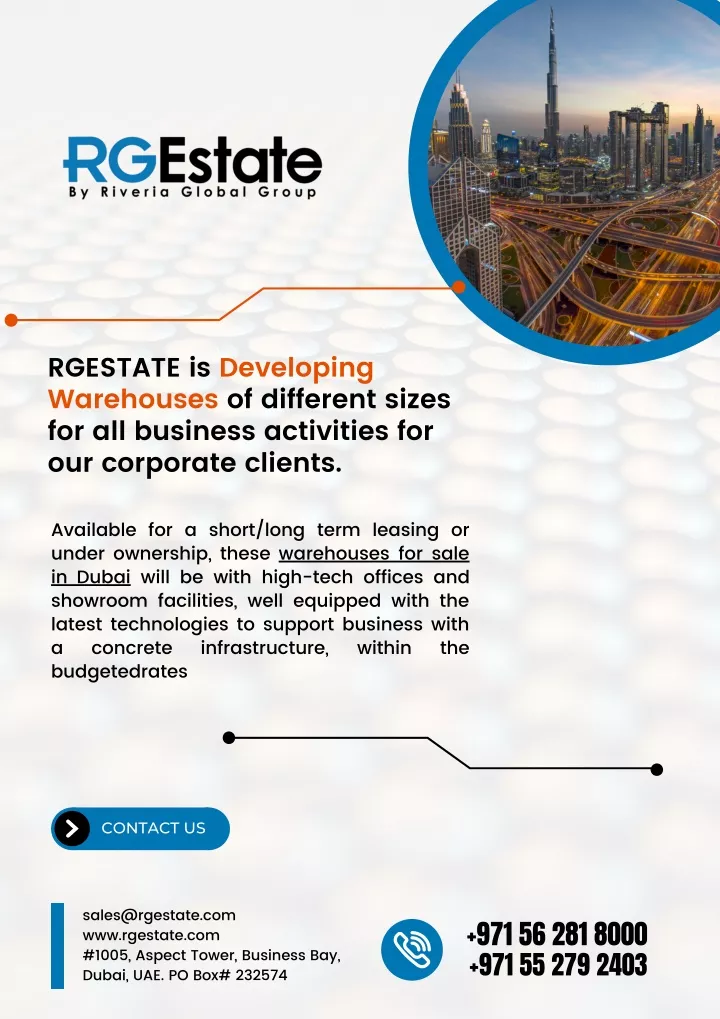 rgestate is developing warehouses of different
