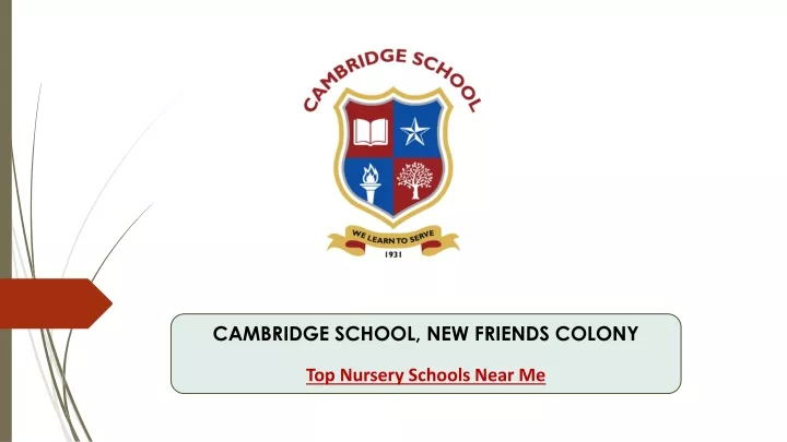 cambridge school new friends colony top nursery