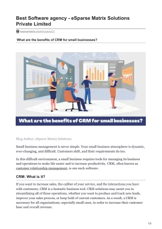 What are the benefits of CRM for small businesses?