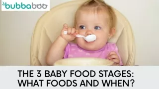 The 3 Baby Food Stages: What Foods And When?