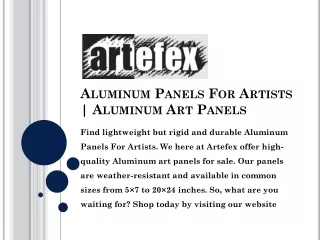 Aluminum Panels For Artists | Aluminum Art Panels