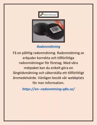 Radonmätning