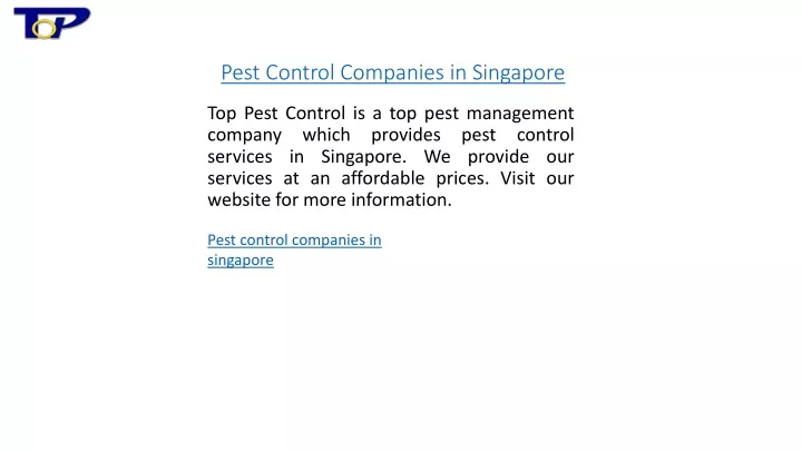 pest control companies in singapore