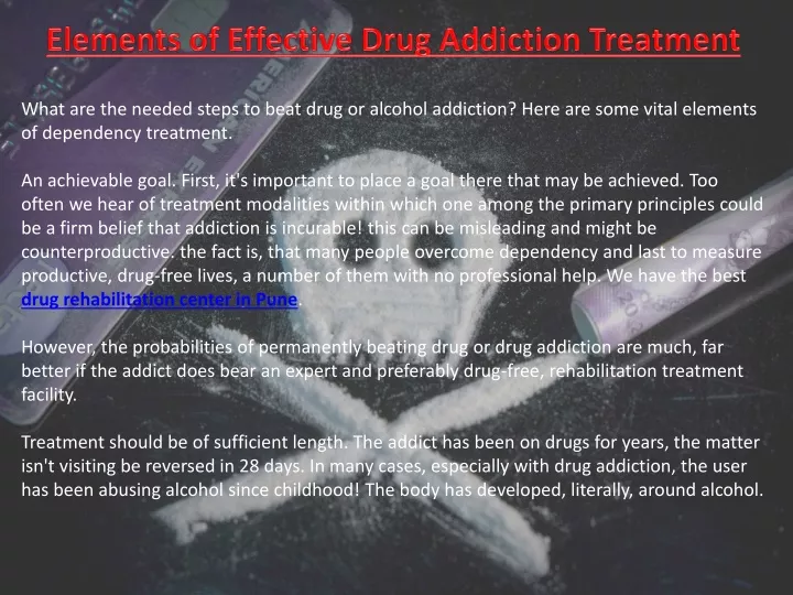 what are the needed steps to beat drug or alcohol