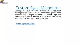 Custom Signs Melbourne  Yarrasignworks.com.au