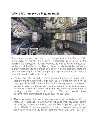 where is prime property going next