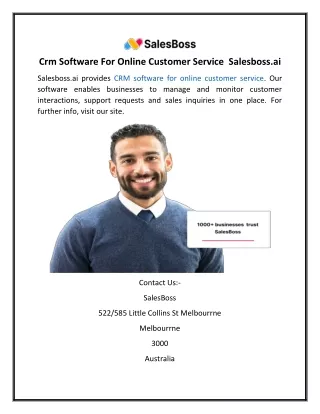 crm software for online customer service