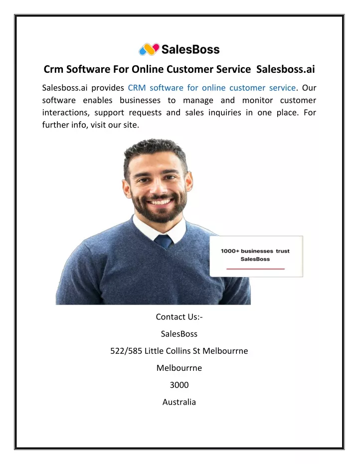 crm software for online customer service