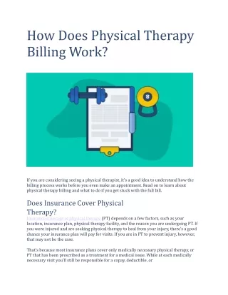 How Does Physical Therapy Billing Work