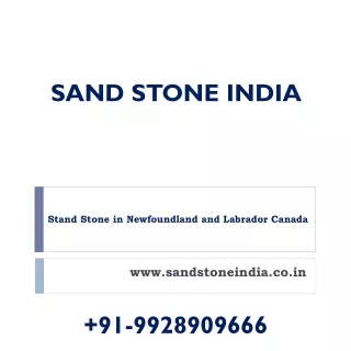 Exterior Walling in Newfoundland and Labrador Canada - Sand Stone India