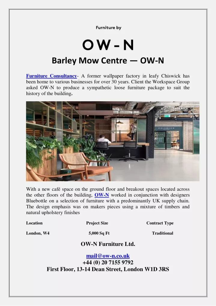 barley mow centre ow n