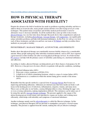 https ycrehab ca how is physical therapy