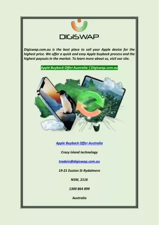digiswap com au is the best place to sell your