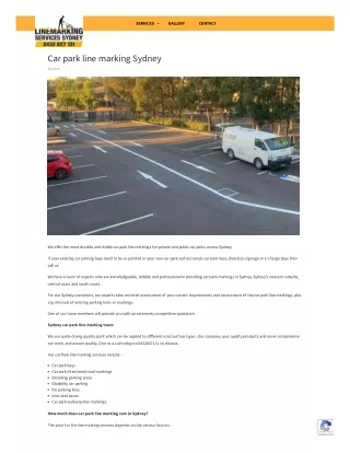 Car Park Line Marking Services Sydney | Car Park Line Marking Company Sydney