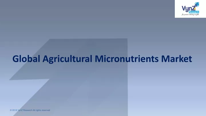 global agricultural micronutrients market