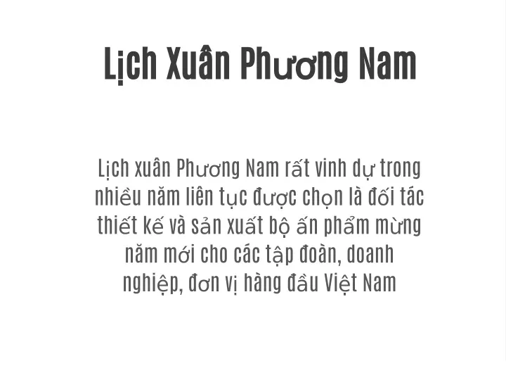 l ch xu n ph ng nam