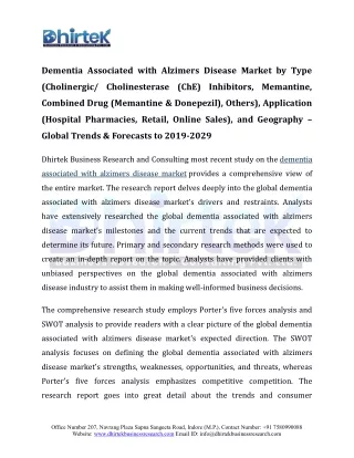Dementia Associated with Alzimers Disease Market