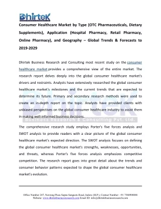 Consumer Healthcare Market