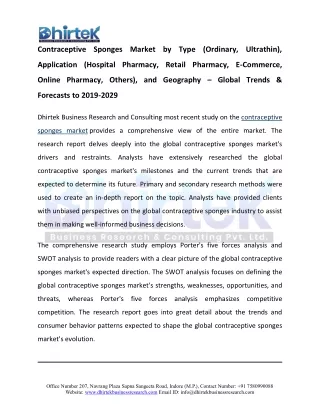 Contraceptive Sponges Market