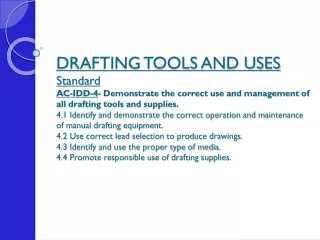 drafting tools and uses standard