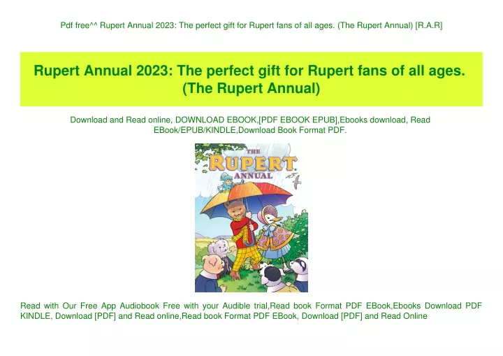 pdf free rupert annual 2023 the perfect gift
