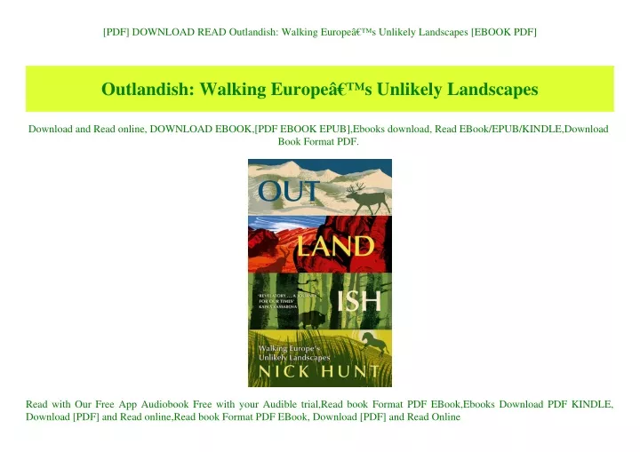 pdf download read outlandish walking europe
