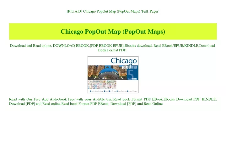 r e a d chicago popout map popout maps full pages