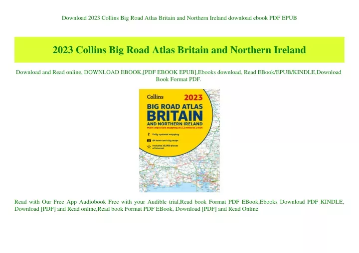 download 2023 collins big road atlas britain