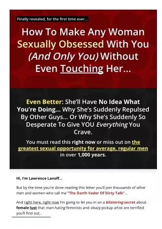 How To Make Any Woman Sexually Obsessed-Language of Lust