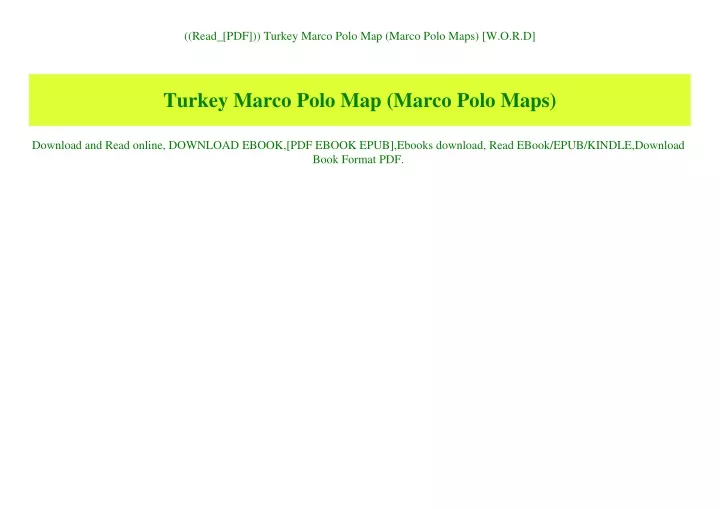 read pdf turkey marco polo map marco polo maps